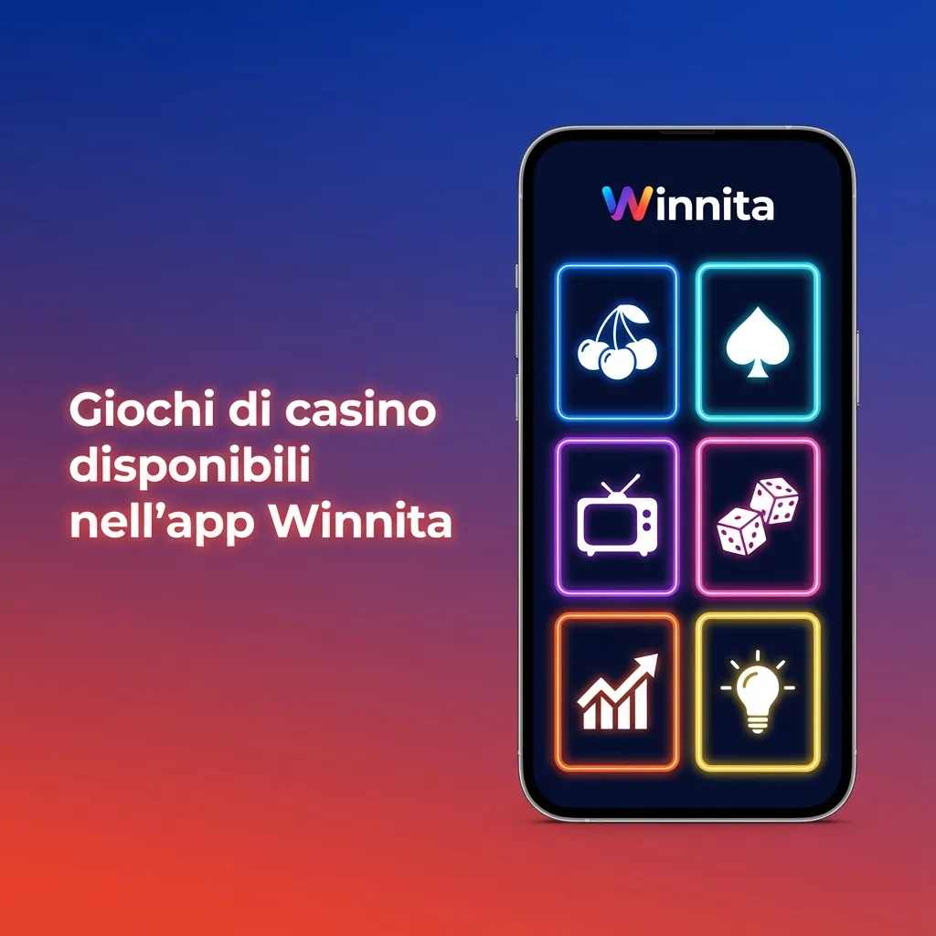 Schermata app Winnita casino iOS con slot popolari, roulette, blackjack, baccarat e game show live nello stesso saldo