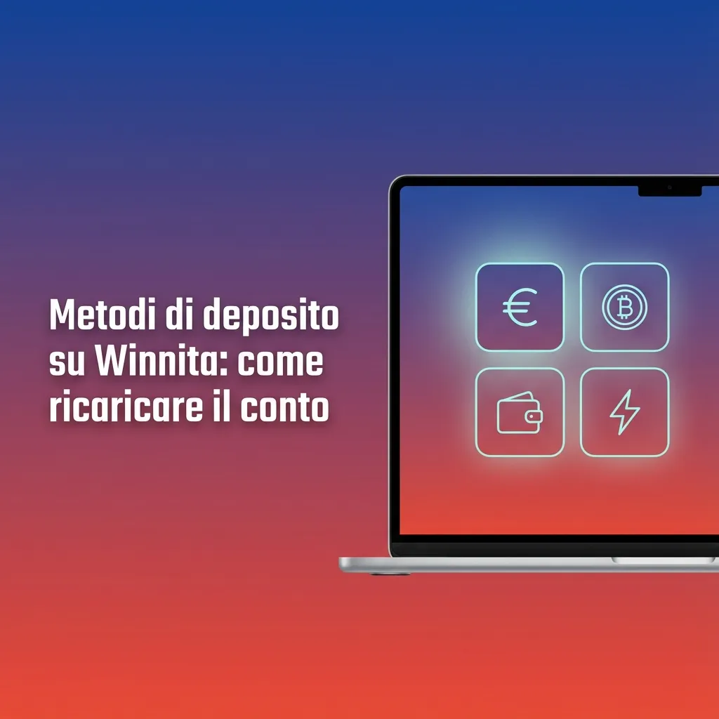 Schermata deposito Winnita con sezione Cassa, scelta metodo di pagamento e campo importo per ricaricare il conto di gioco