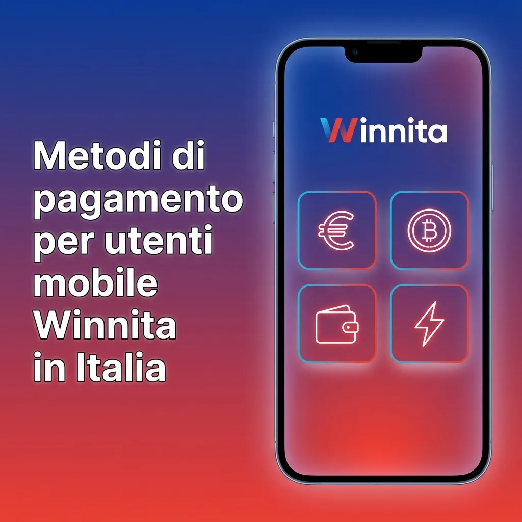 Schermata app mobile Winnita Italia con elenco metodi di pagamento: carte, bonifico, Skrill, Neteller, PayPal, Paysafecard.