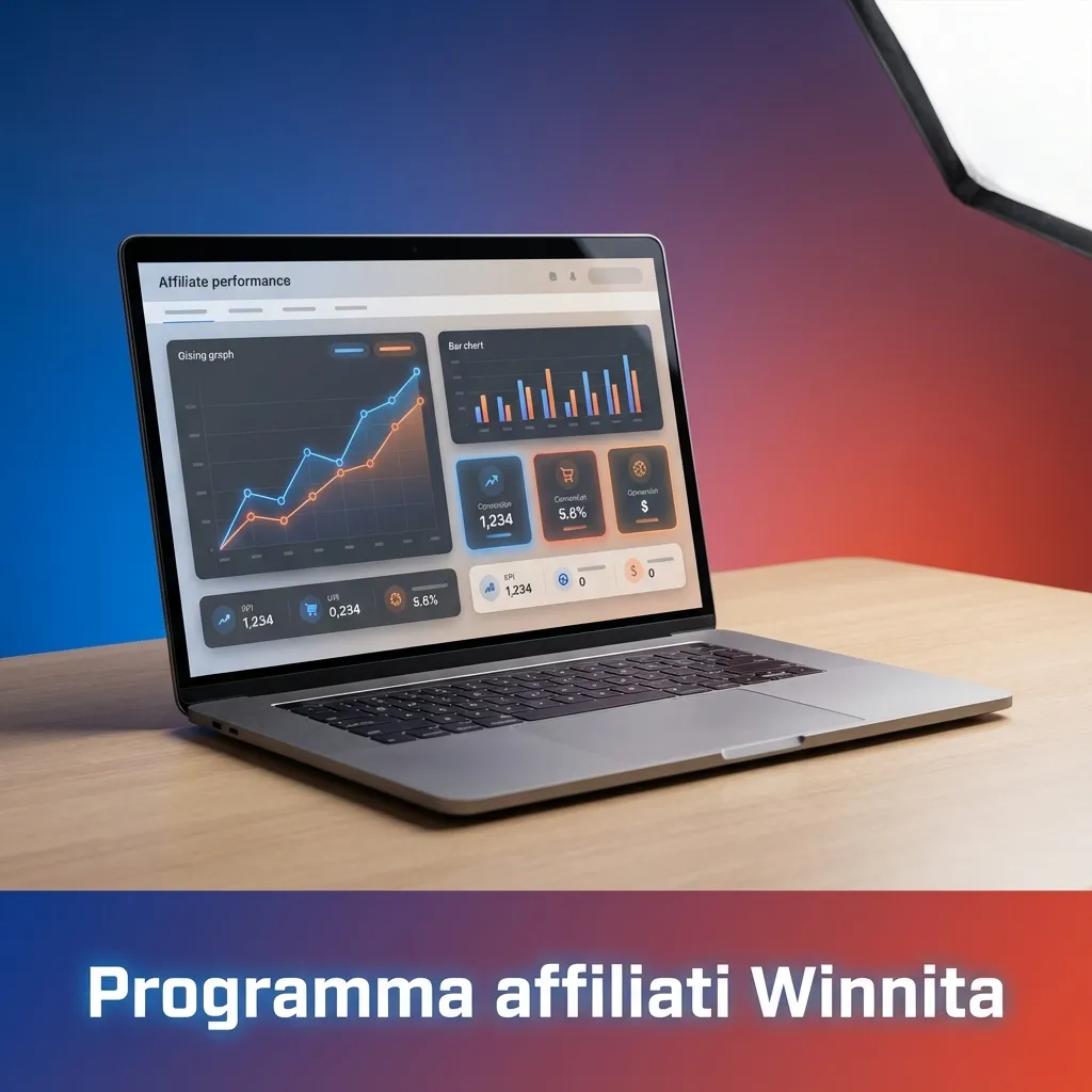 Banner del programma affiliati Winnita per promuovere scommesse e casinò online con commissioni sui giocatori invitati