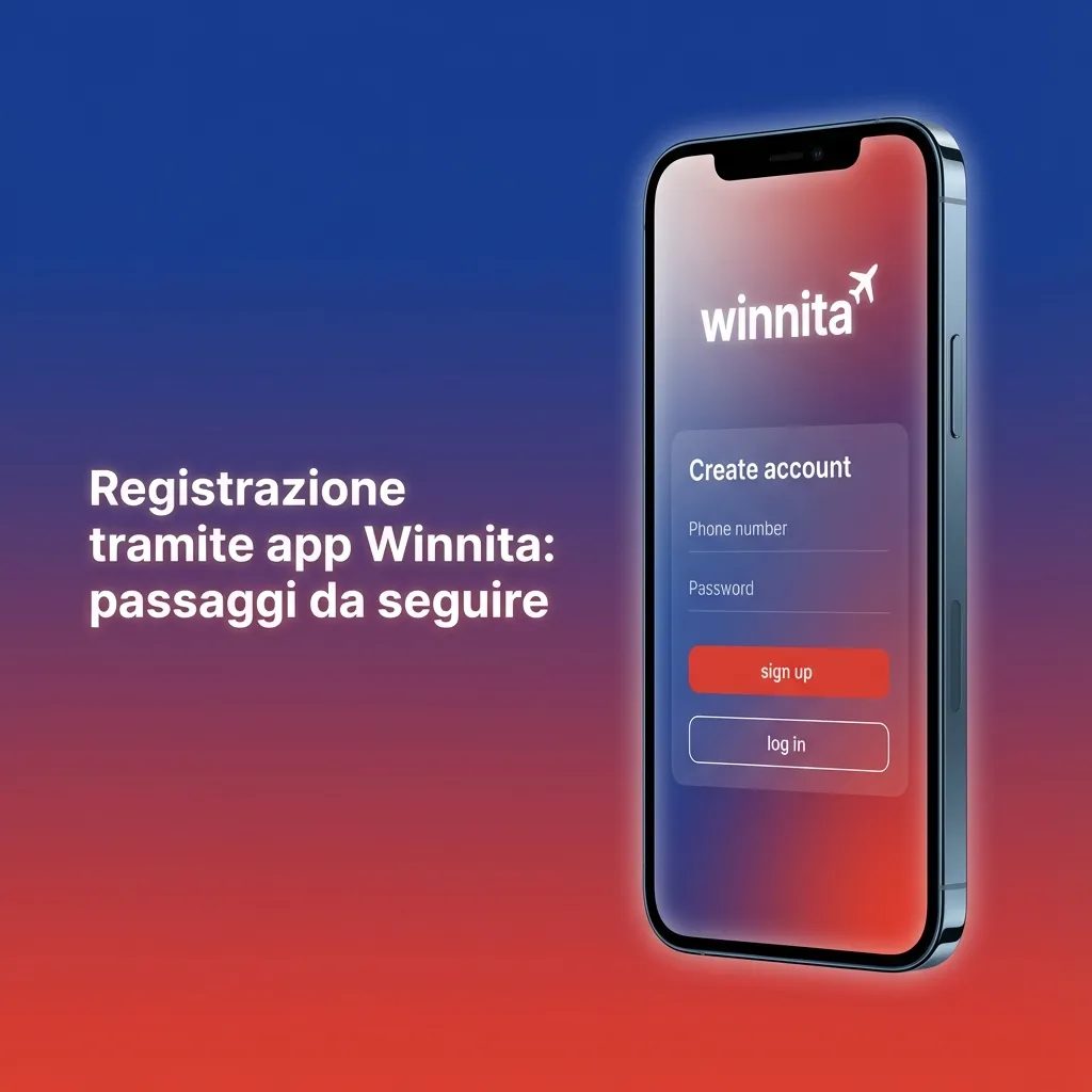 Schermata app Winnita con elenco numerato dei passaggi per registrarsi e iniziare a giocare con conto verificato