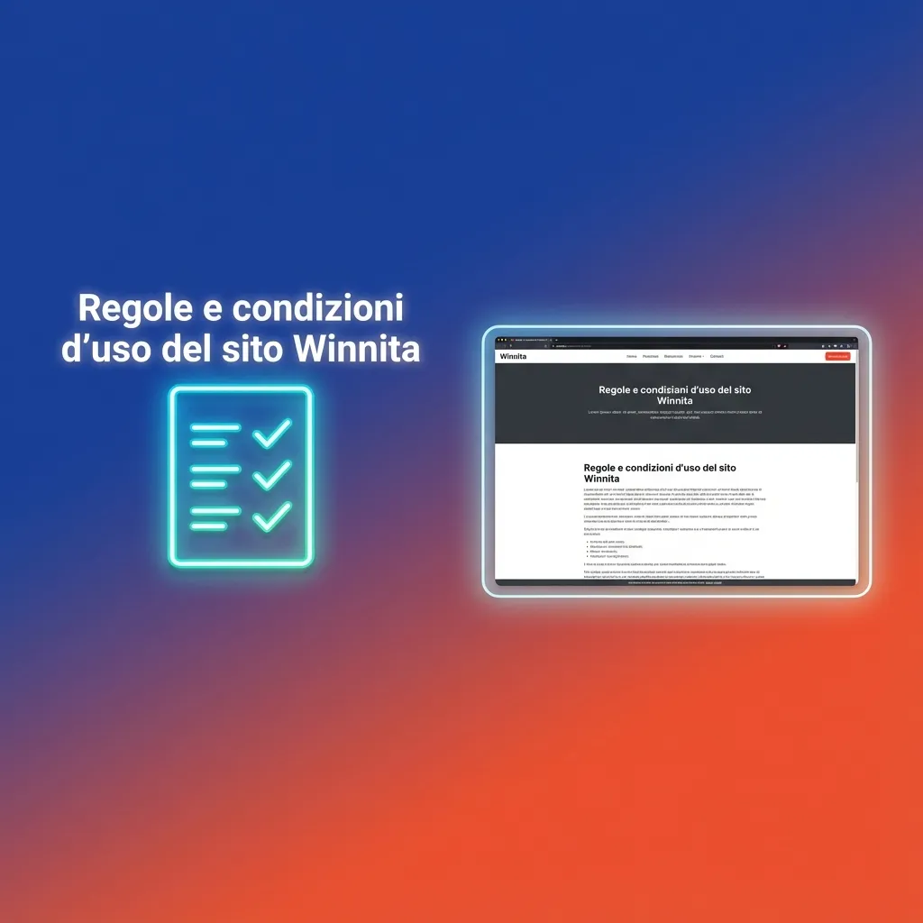 Schermata delle regole e condizioni d’uso del sito Winnita per scommesse e casinò online in italiano
