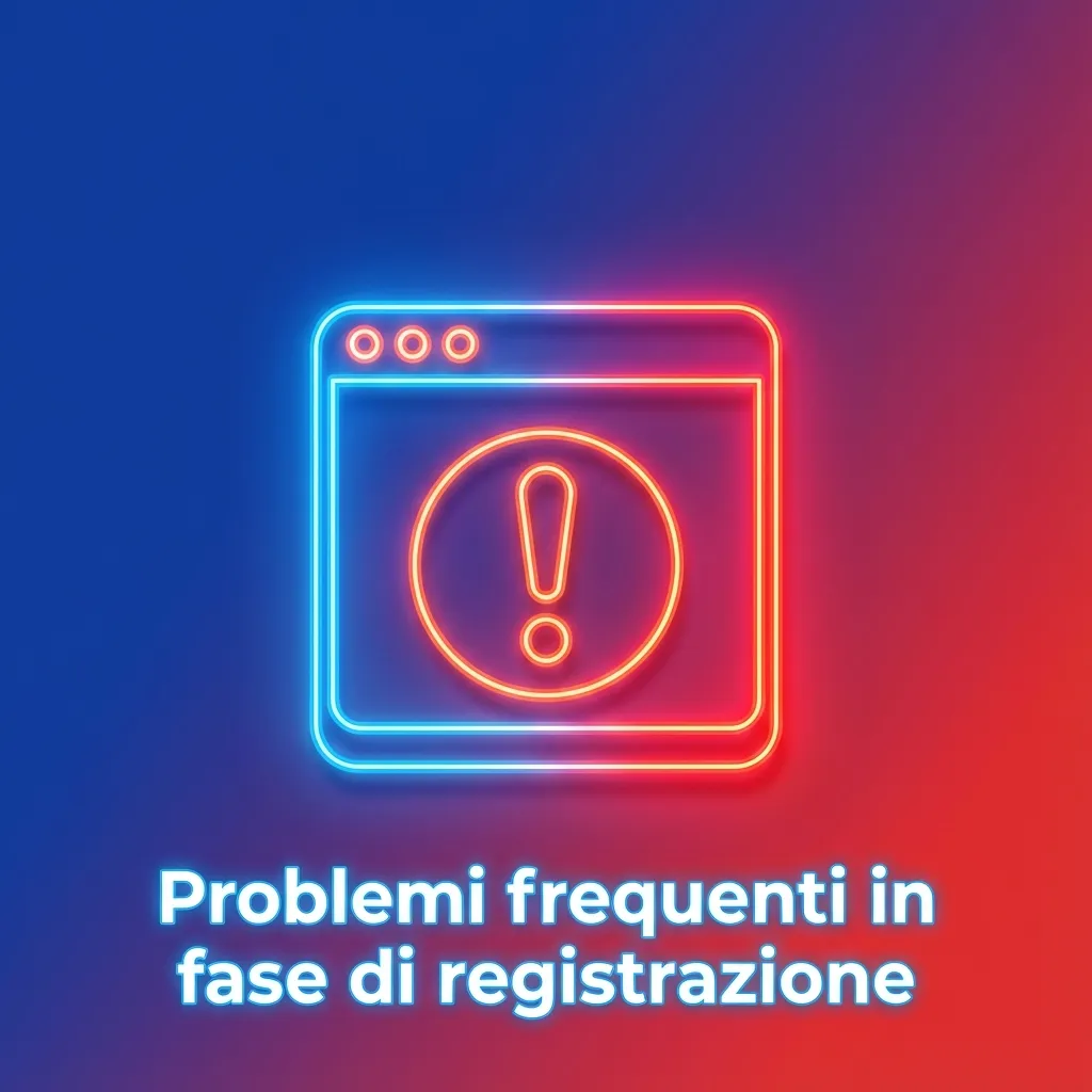 Schermata con elenco di problemi comuni in fase di registrazione online e relative soluzioni passo per passo