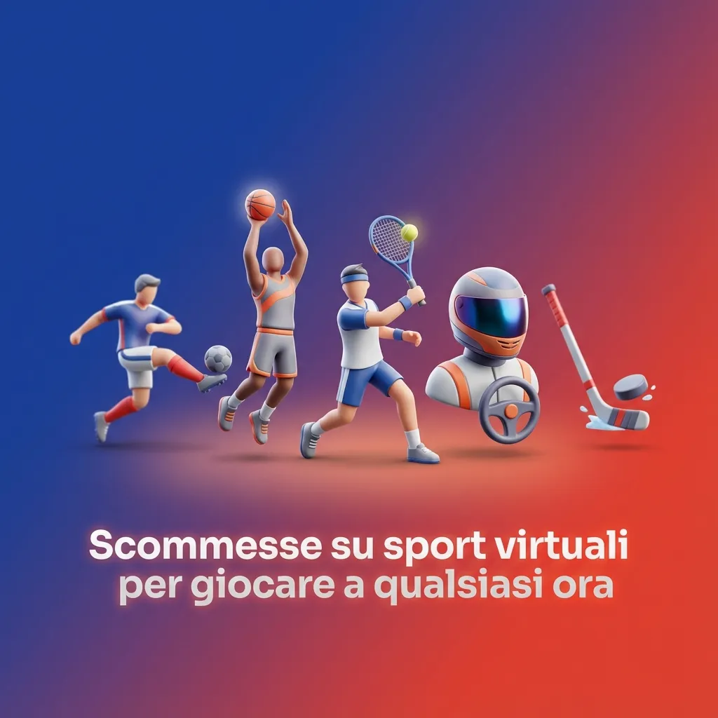Schermata sito scommesse con icone di sport virtuali (calcio, cavalli, greyhound, motori) disponibili 24 ore su 24