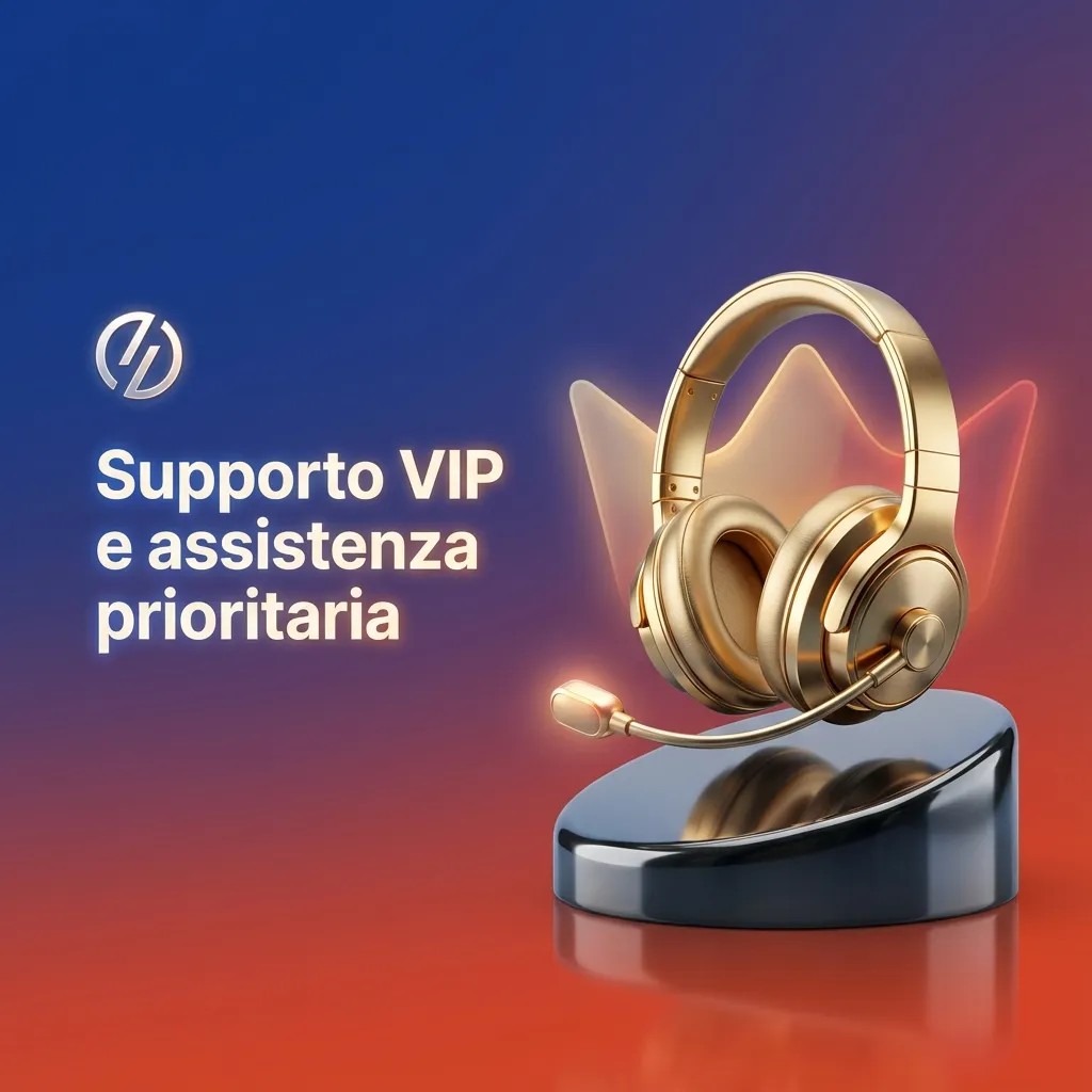 Illustrazione di un giocatore VIP che riceve assistenza prioritaria da un operatore tramite chat e telefono
